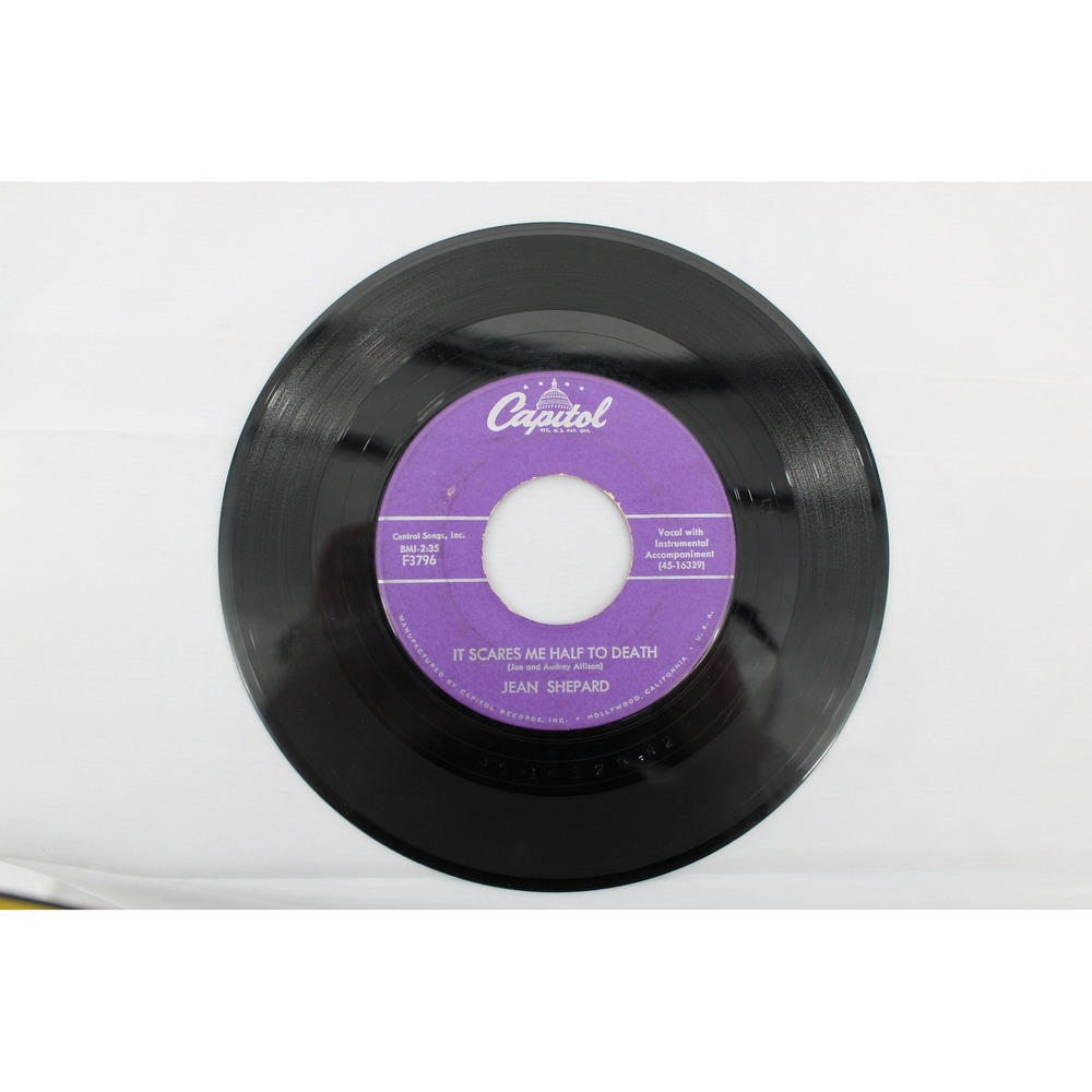 Jean Shepard It Scares Me Half To Death Act Like A Married Man 45 RPM Vinyl